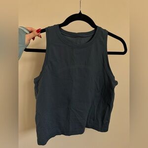 Lululemon Swiftly Tech Cropped Muscle Tank blue/grey